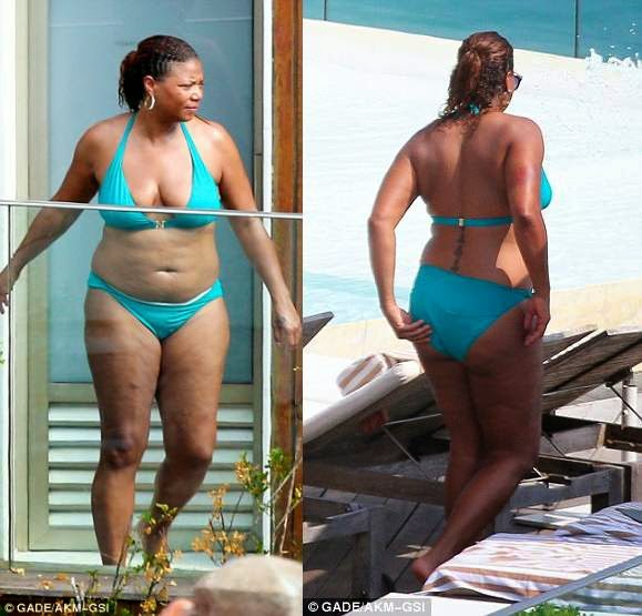 Queen Latifah flaunts hot bikini bod as she hits the beach with her boo(Pho...