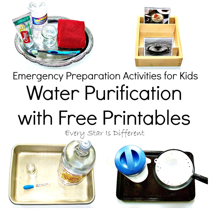 Emergency Preparedness for Kids Water Purification with Free Printable