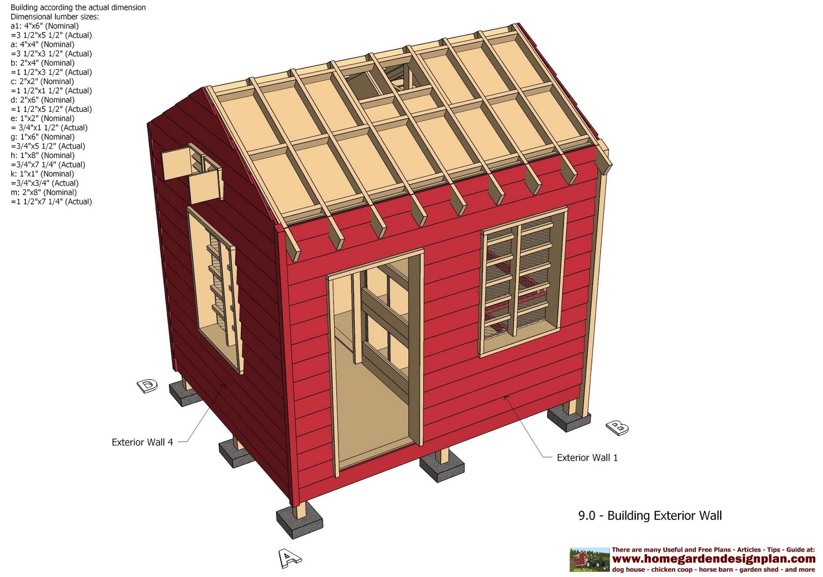 CB211 - Combo Chicken Coop Garden Shed Plans - Chicken Coop Plans 