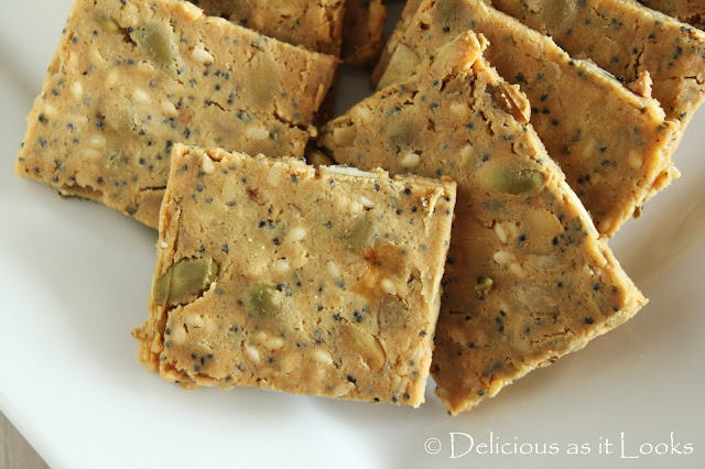 Rosemary-Almond Multi-Seed Crackers  |  Delicious as it Looks