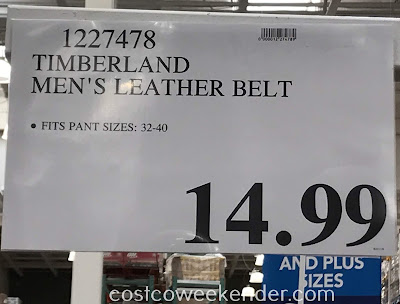 Deal for the Timberland Men's Genuine Top Grain Leather Belt at Costco