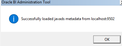 OBIEE in IL: Problem loading java datasource OBIEE 12.2.1.3