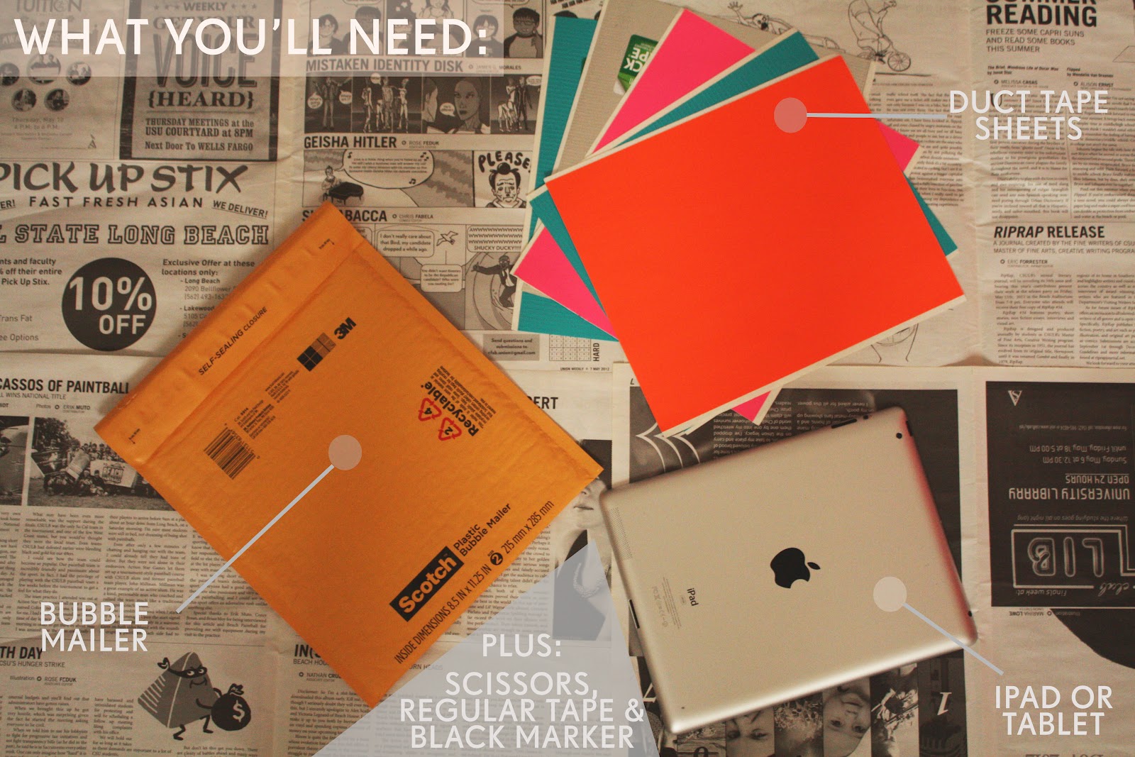 I LIKE FALL DIY BLOG DIY FUN // THE EASYPEASY DUCT TAPE IPAD CASE