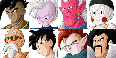 Graficos faciais Dragon Ball 1F2