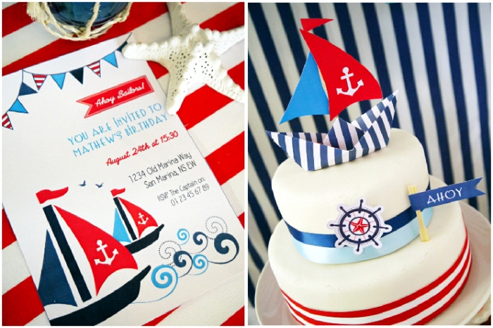 Birthday Party Ideas: A Preppy Nautical Maritime Inspired Party and Deserts Table