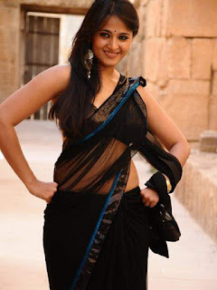 Anushka Shetty Black Saree Stills Gallery Anushka Shetty Black Saree Stills Gallery