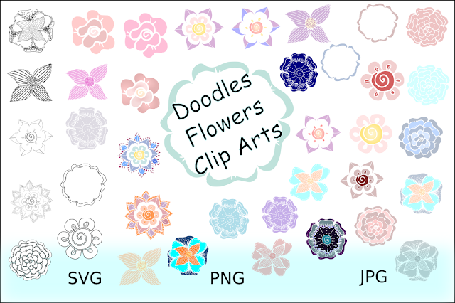 Flowers Doodles Clipart Flowers Doodles Clipart