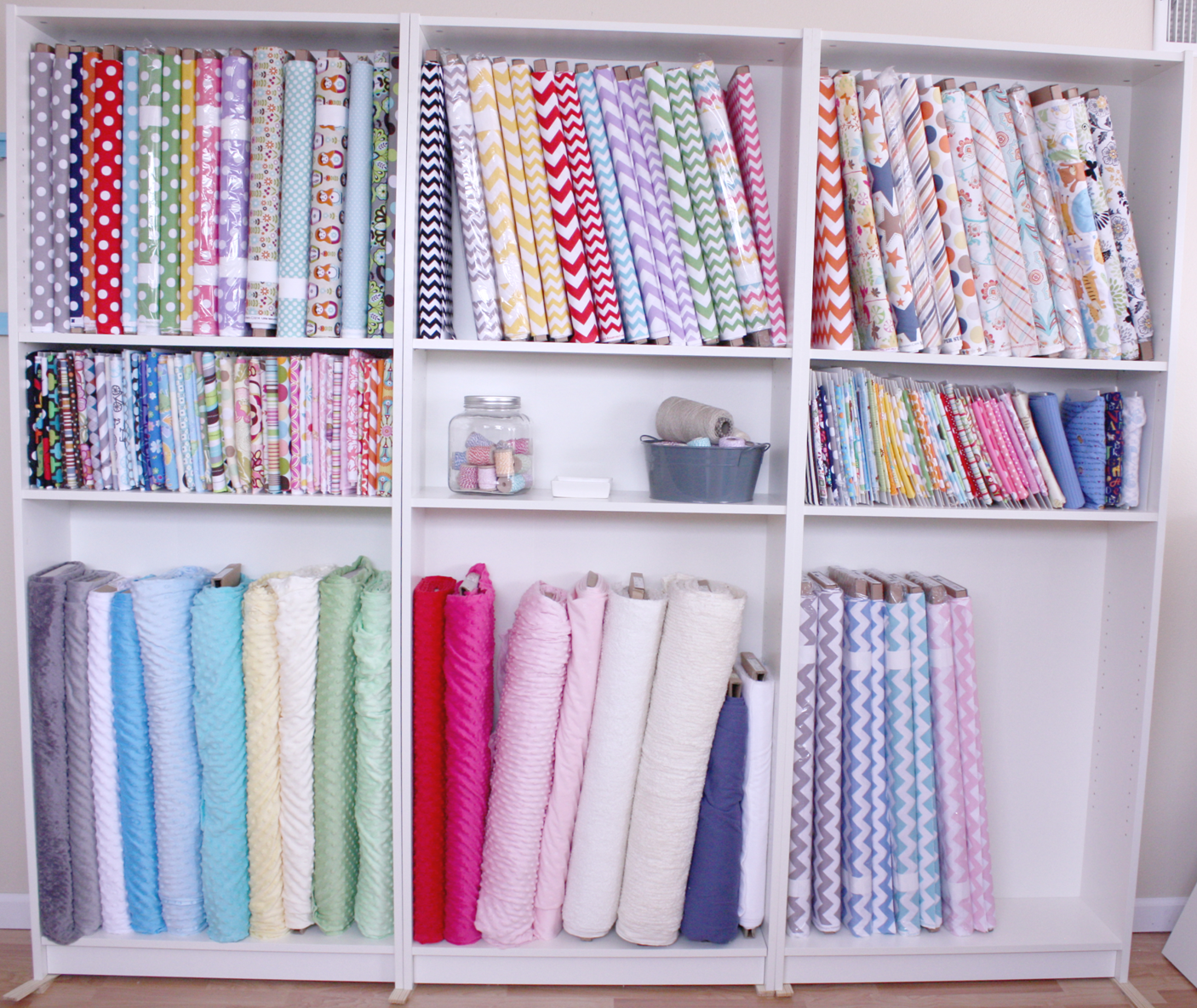 Craft Room Tour Fabric Storage Wall Naturally Creative Mama