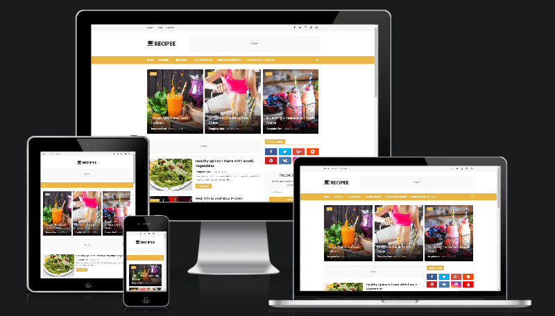 Blogger Template Recipee Food Blogger Template