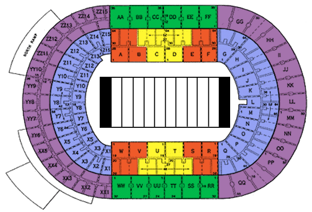 Neyland Stadium Interactive Seating Chart