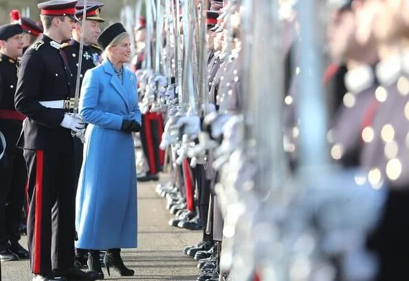 The Countess wore a paisley vine-print silk-crepe de chine dress by Erdem and bespoke cashmere coat by Suzannah