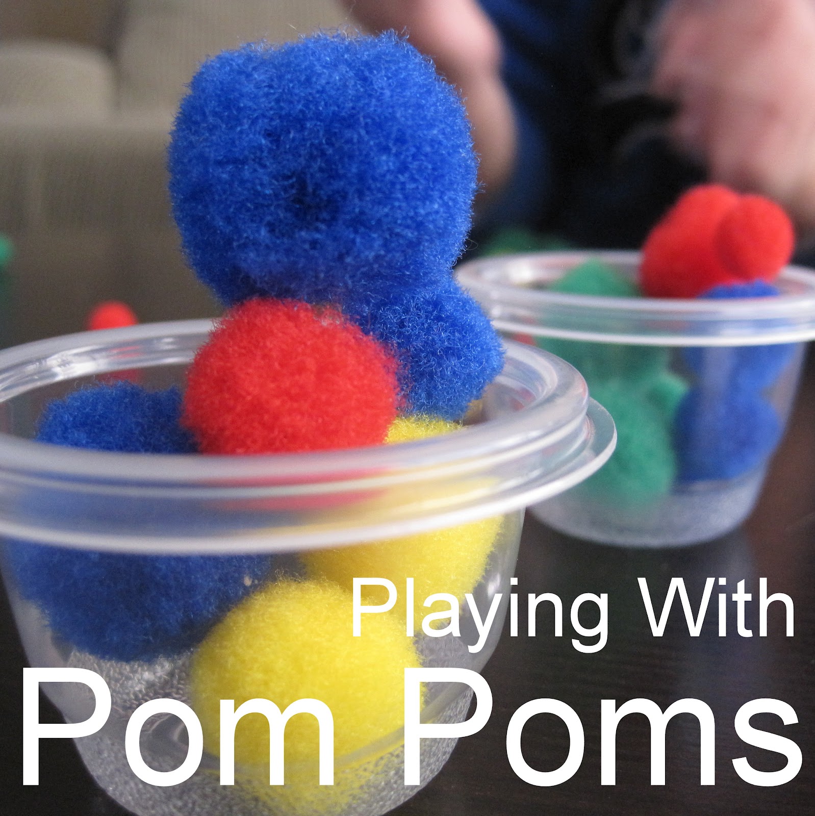 Taking Time To Create Playing With Pom Poms