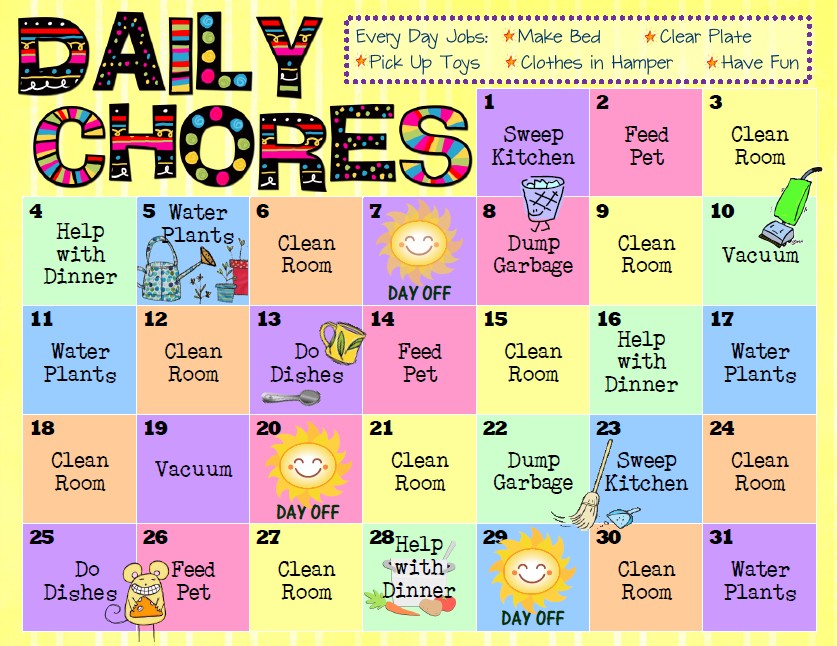 6 ways chores makes you a better person chores timetable