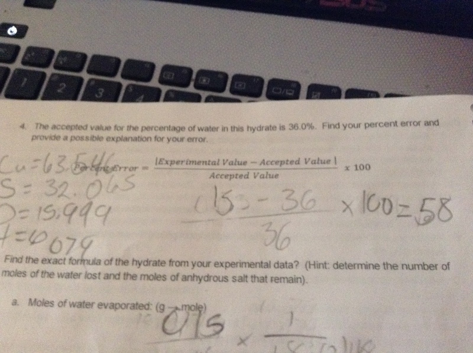 Roz Zucker's CTD Chemistry Blog Lab 5B Composition of a Copper