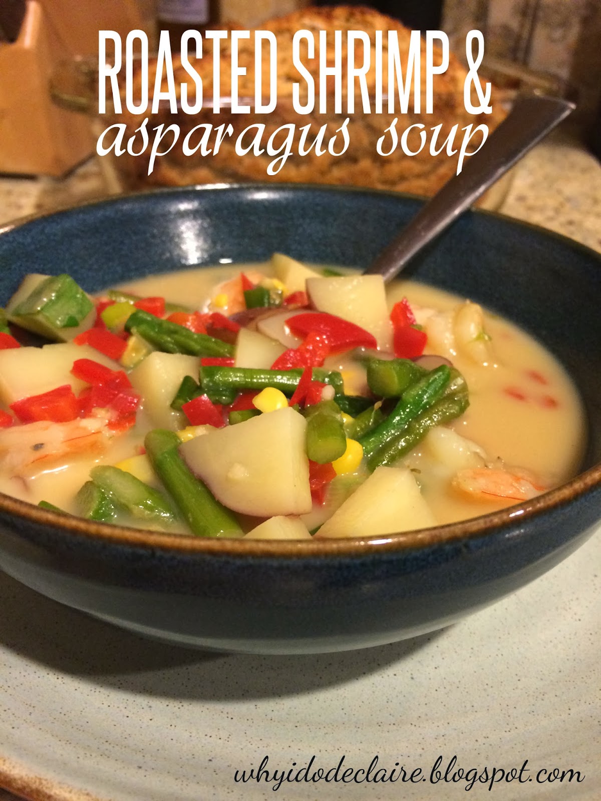 Roasted Shrimp and Asparagus Soup