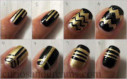 nail gold tutorial golden