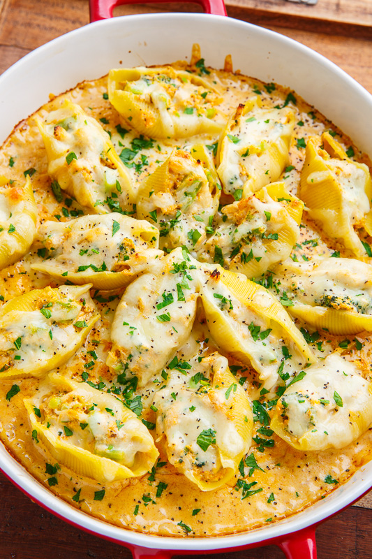 Cajun Chicken Alfredo Stuffed Shells Recipe on Closet Cooking