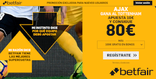 betfair supercuota champions Ajax gana Tottenham 8 mayo 2019 betfair supercuota champions Ajax gana Tottenham 8 mayo 2019