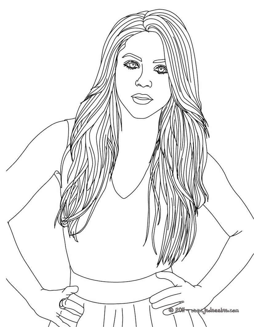 Desenhos da Shakira para Colorir