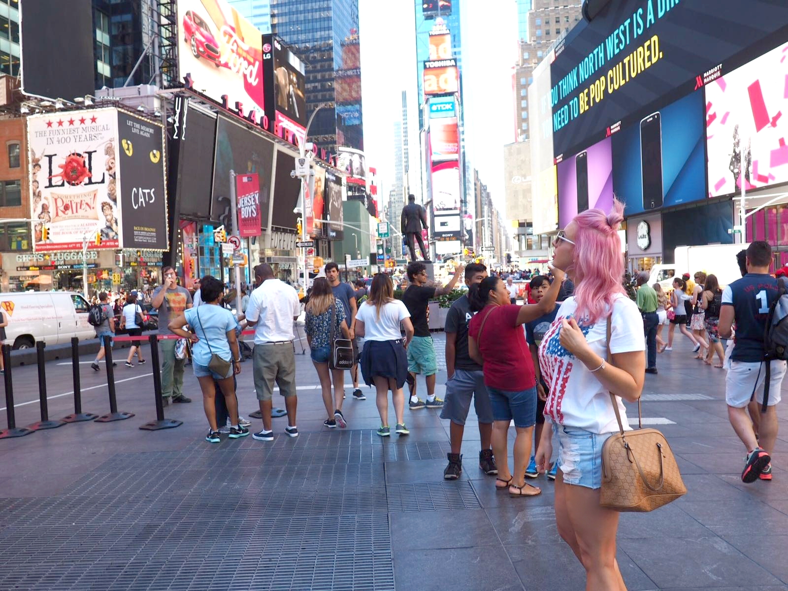 Times Square, New York, blogger trip 