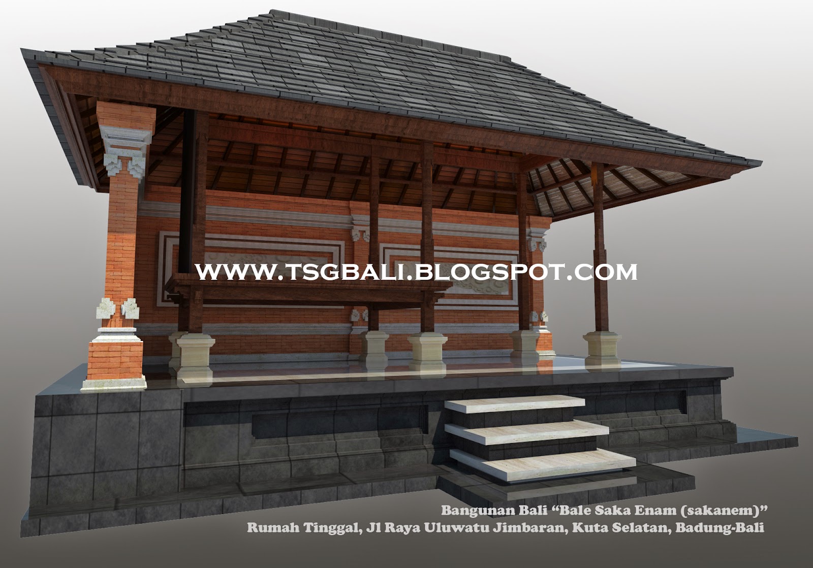 Desain Rumah Bale Bali Bangunan Sakanem Arsitektur Modern Arsitek Gaya