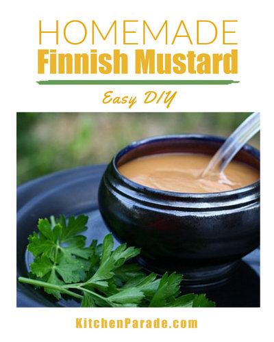 Homemade Finnish Mustard ♥ KitchenParade.com, homemade mustard Finnish-style, a creamy, spicy mustard just like the amazing mustards in Finland.