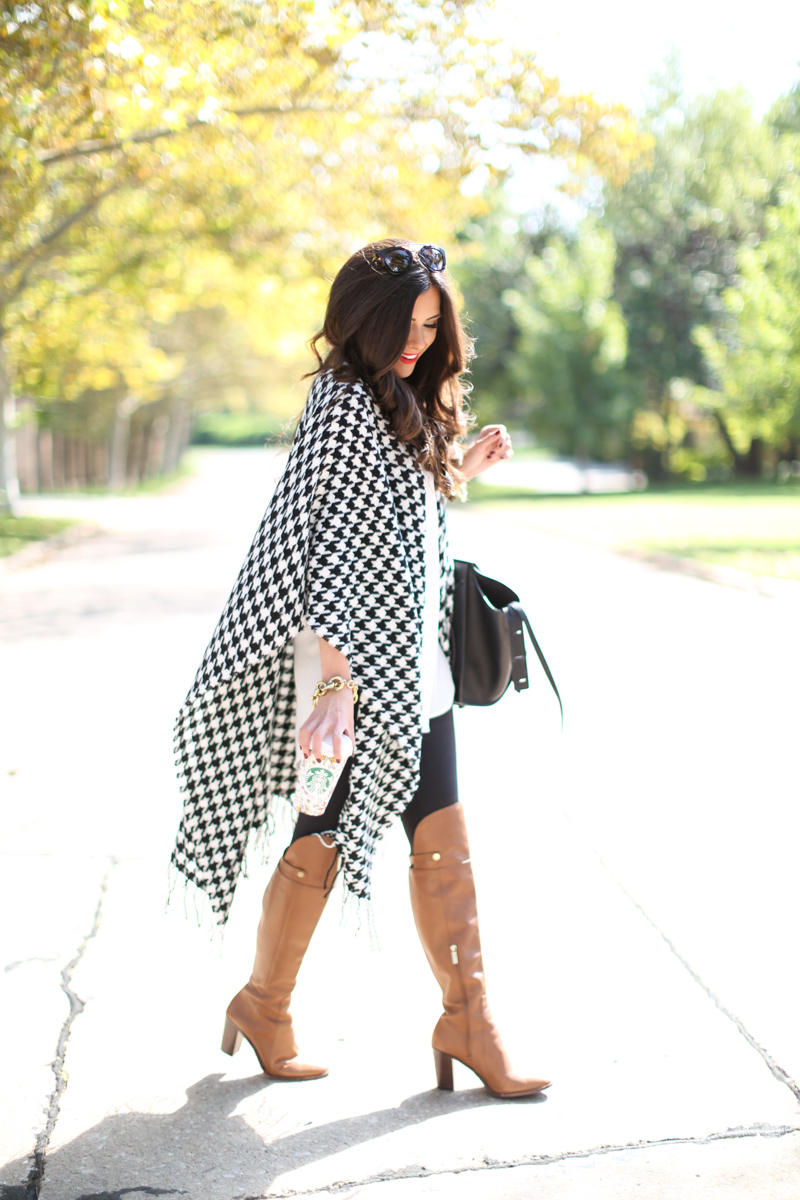 Houndstooth Poncho | The Sweetest Thing