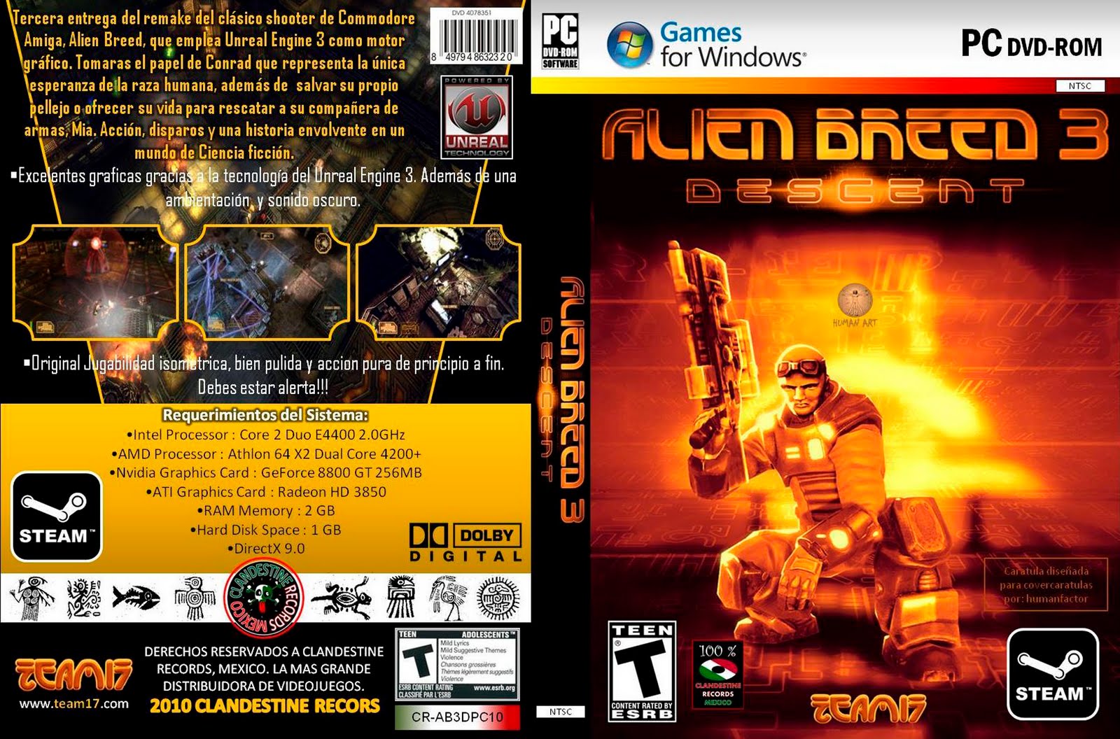 Caratula de Alien Breed 3 - Descent PC (DVD)