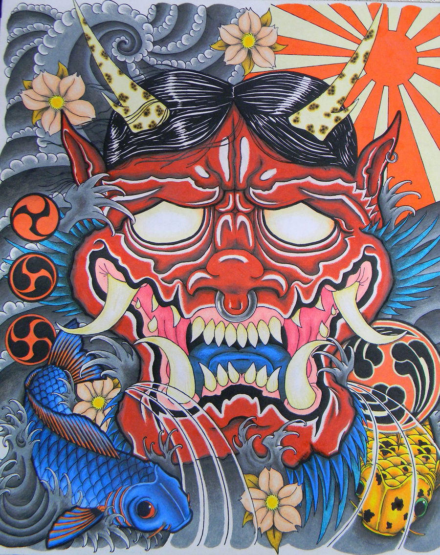 Traditional Japanese Oni: EYE HOWL AT THE MOON: I Love Japanese Art. 