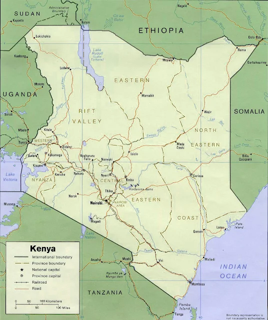 image: Political Kenya map