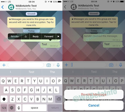 WhatsApp revoke new features