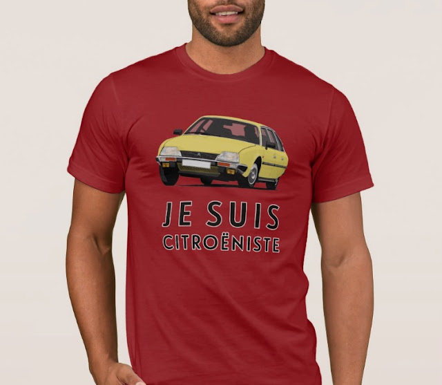 Je Suis Citroëniste with classis Citroën CX GTi - t-shirt