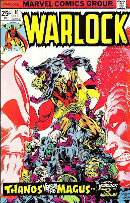 Warlock v1 #10 marvel 1970s bronze age comic book cover art by Jim Starlin