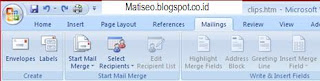 Fungsi tab mailing microsoft 2007