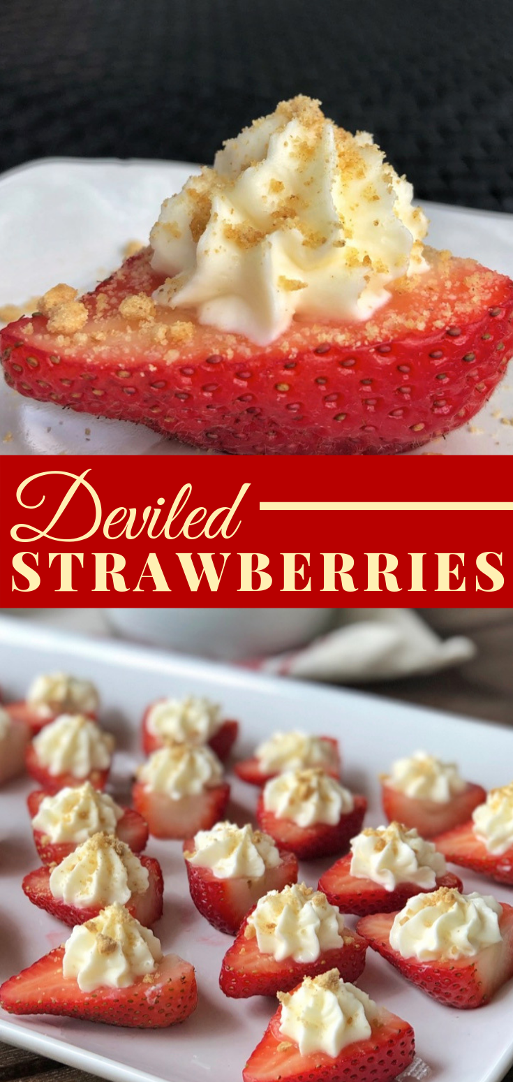 Deviled Strawberries #dessert #party Deviled Strawberries #dessert #party