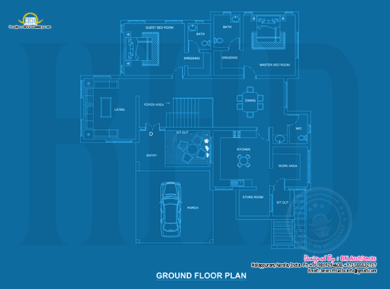 Blueprint of ground floor Blueprint of ground floor