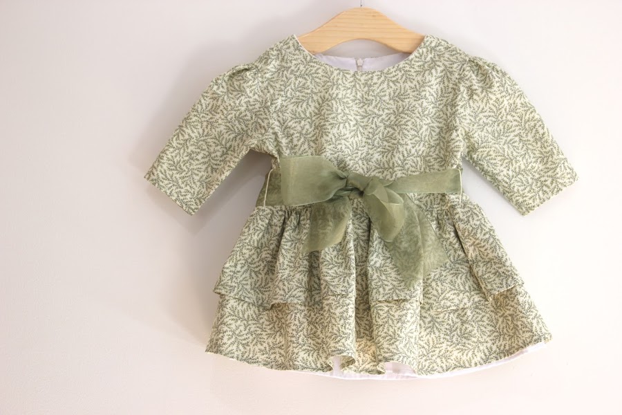 DIY patrones vestido niña volantes talla 3 a 8 años 