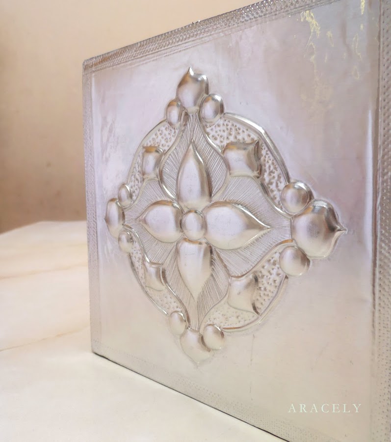 porta tisue repujado aluminio