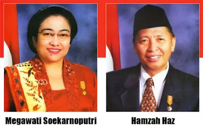 Gambar Megawati Soekarnoputri dan Hamzah Haz