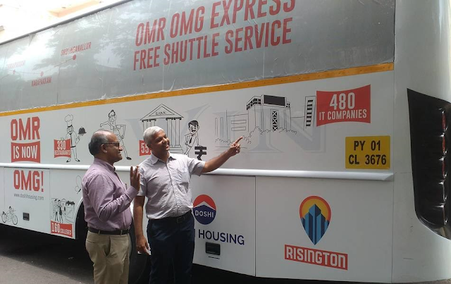 Ride on the Special OMR Bus, organized by Doshi Housing Ride on the Special OMR Bus, organized by Doshi Housing