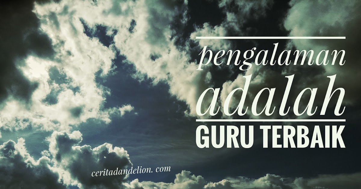 Pengalaman Adalah Guru Terbaik. Cerita Dandelion