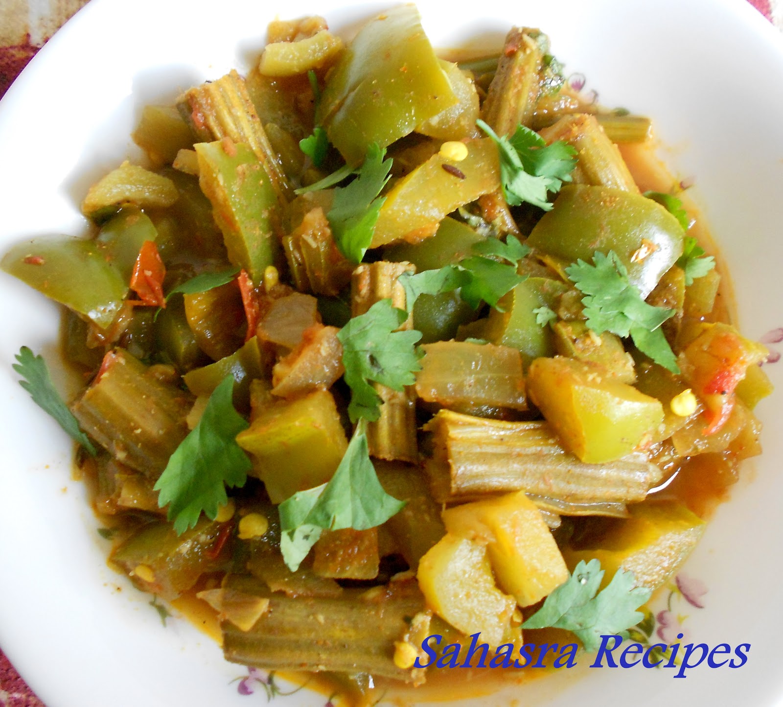 Sahasra Recipes: Ridge Gourd (beerakaya) Curry