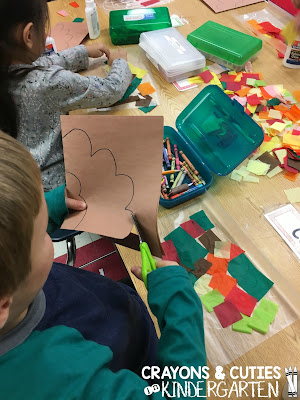 Crayons & Cuties In Kindergarten: Stained Glass Tissue Paper Turkey Project