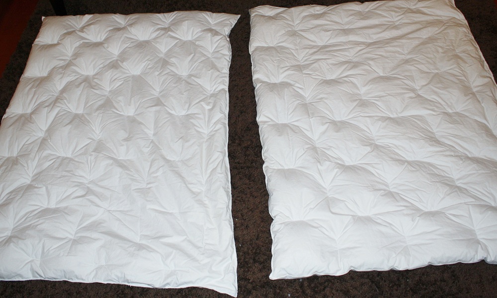 Make two toddler duvets out of one twin or full duvet