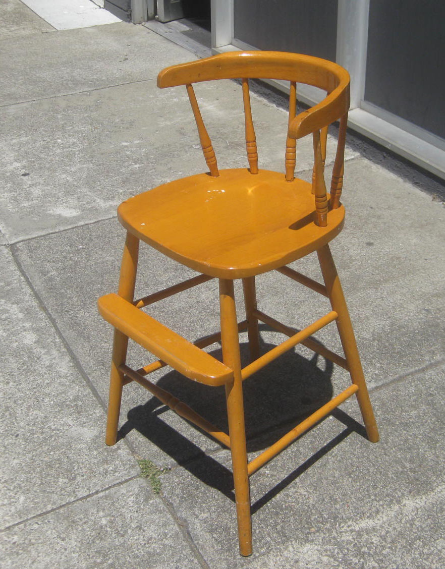 UHURU FURNITURE & COLLECTIBLES: SOLD - Old Wooden Height Chair - $35