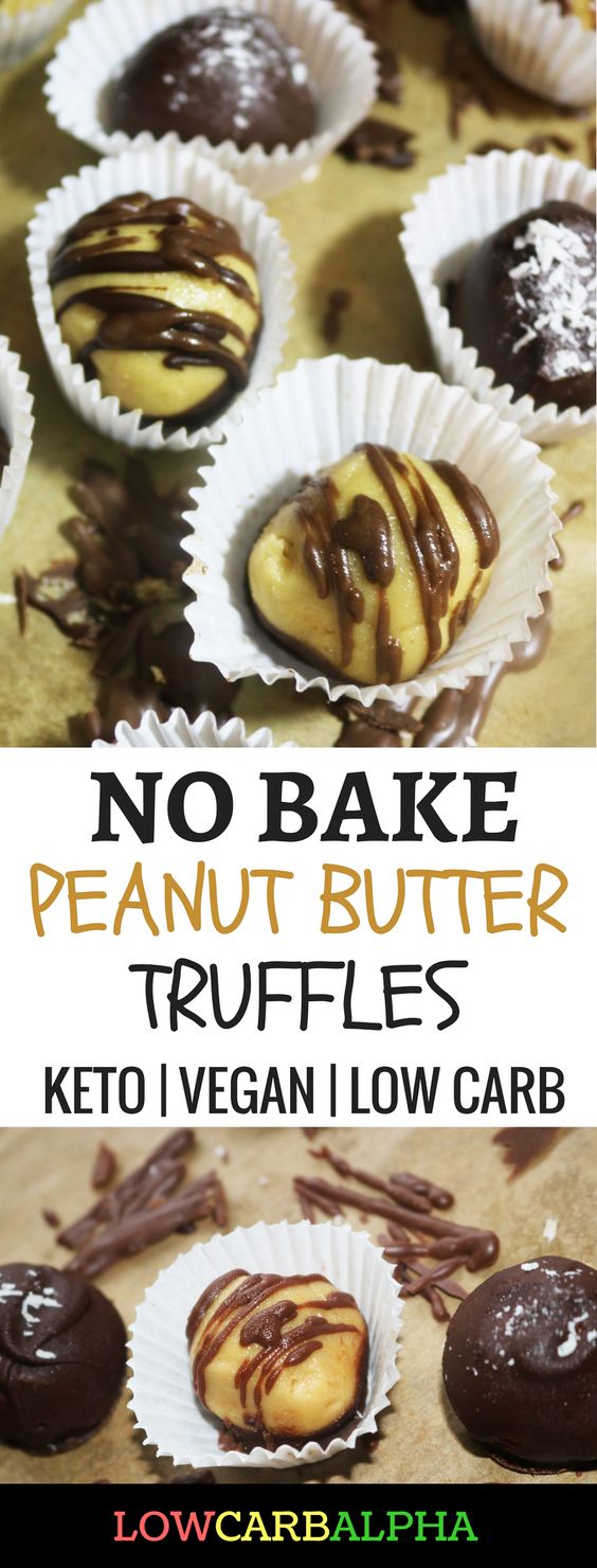 No bake Keto Peanut Butter Truffles No bake Keto Peanut Butter Truffles