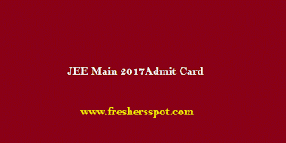 JEE Main 2017 Admit Card