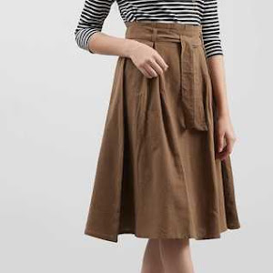 Rok Antonia Flare Skirt Brown