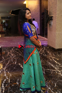 Cute Actress Himaza in Beautiful Choli Skirt Style Anarkali Dress Spicy Pics  066
