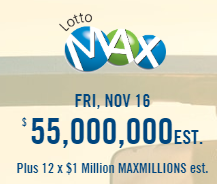 lotto max 16 november 2018